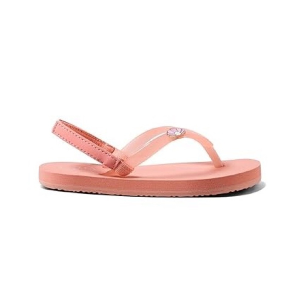 New - Reef Kids Little Charming Girl's Sandals in Peach Parfait - Size 4 - Picture 3 of 5